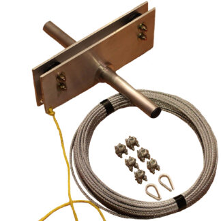 075 ft D&D Flyer Zip Line Kit, Cable Ride for Backyard Excitement, 75' Zipline, Heavy Duty 350 lbs Cap., Made in USA! Special! Free Tensioning Kit and Tire Bumper.